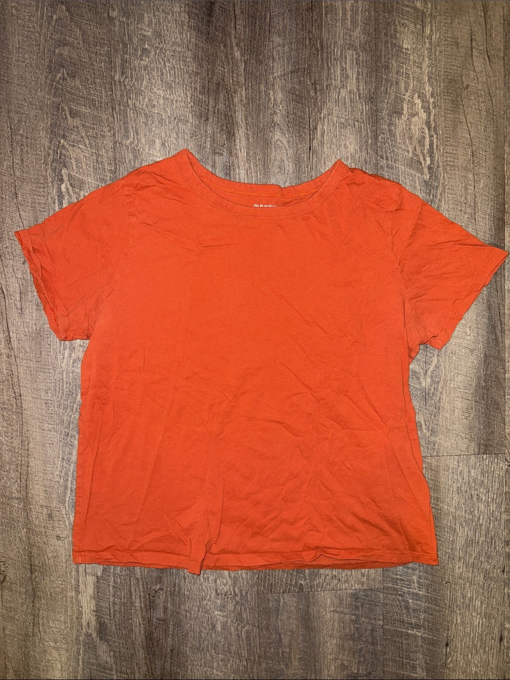 Women's Burnt Orange Short Sleeve Crewneck Top